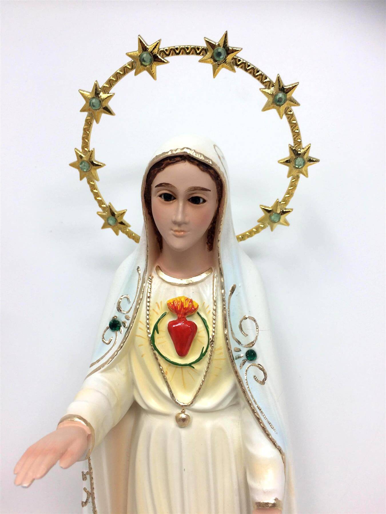 Immaculate Heart of Mary Statue | Sacred Art Resin Figurine | Religious Decor | Blessed Mother | Spiritual Gift | Marian Devotion