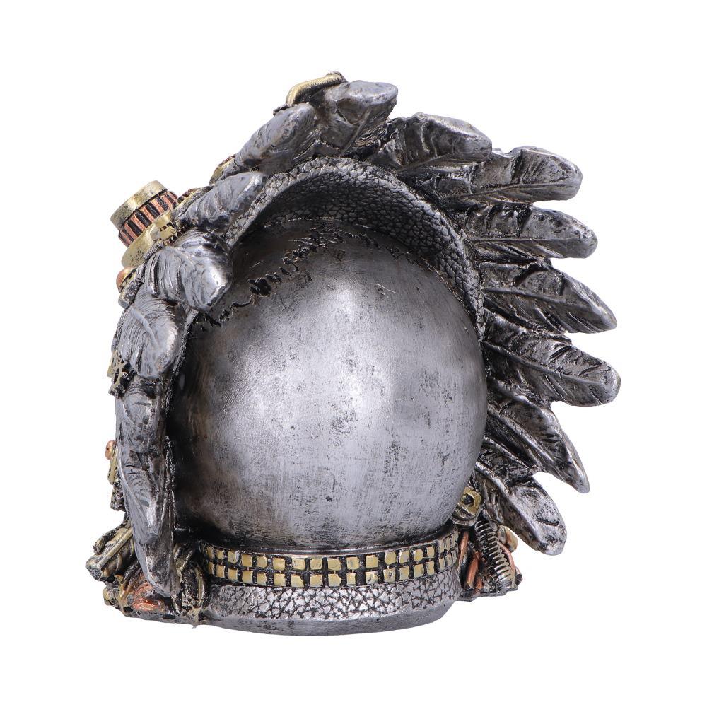 Steampunk Indian Skull Ornament Mechanical Feather Headdress Gothic Decor