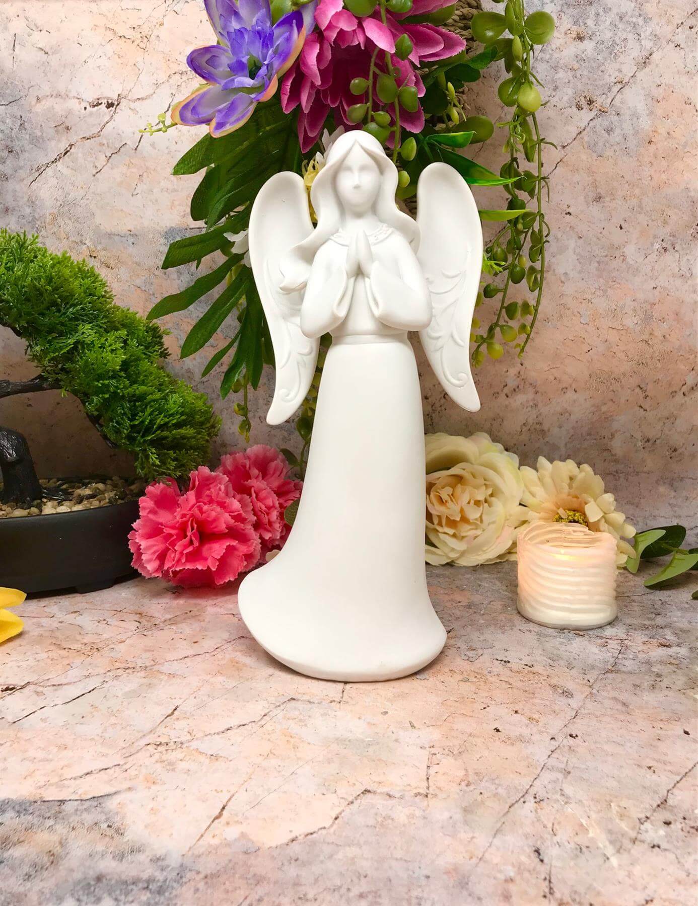 Guardian Praying Angel Figurine Cherub Statue Ornament Sculpture Home Decoration