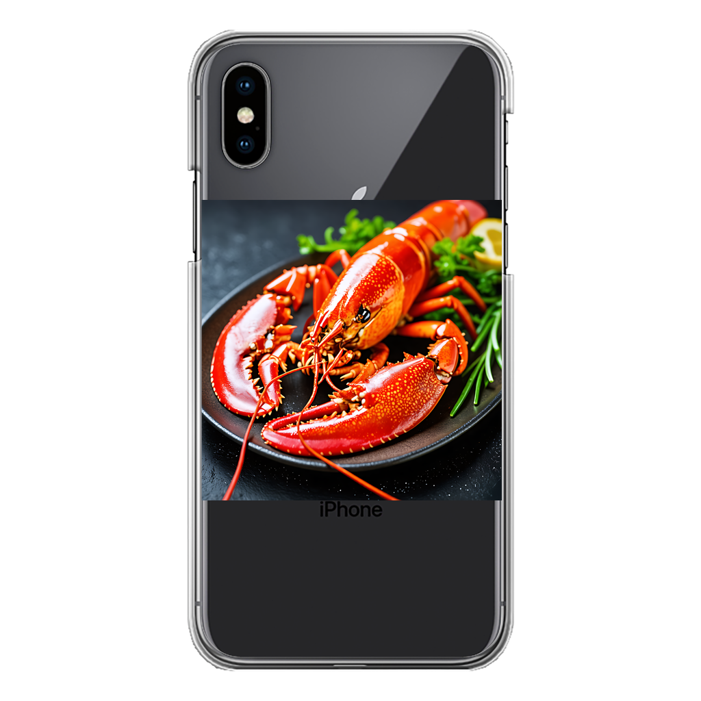 Food Back Printed Transparent Hard Phone Case