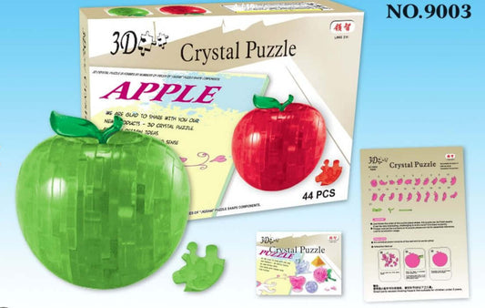 Creative 3D Crystal Puzzle Apple Decoration 46 Pieces Building Blocks 2 Colours