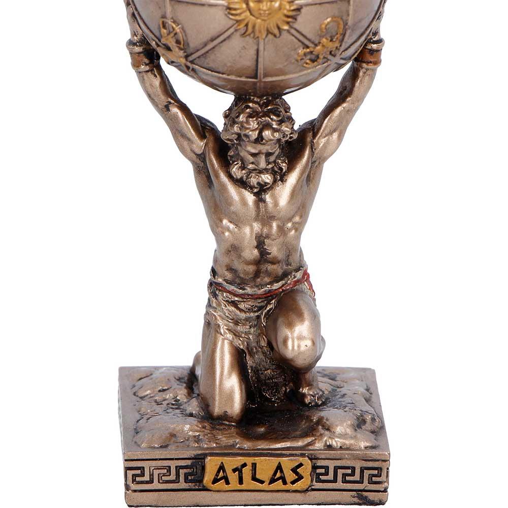 Atlas Titan Mini Figurine Greek Mythology Statue Sky Bearer Ornament Art Decor