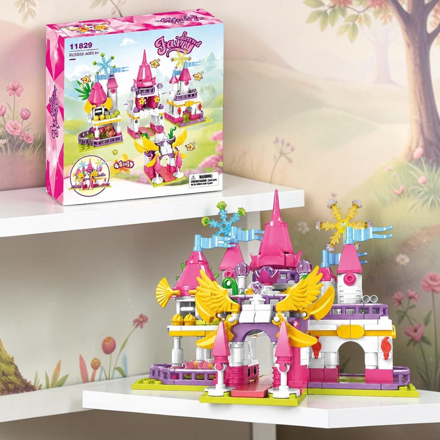 355pcs Fairy Land Castle Puzzle Princess Magical Fantasy Construction Set Gift