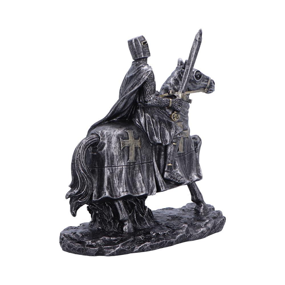 Medieval Templar Knight Horseback Figurine Gothic Crusader Historical Ornament