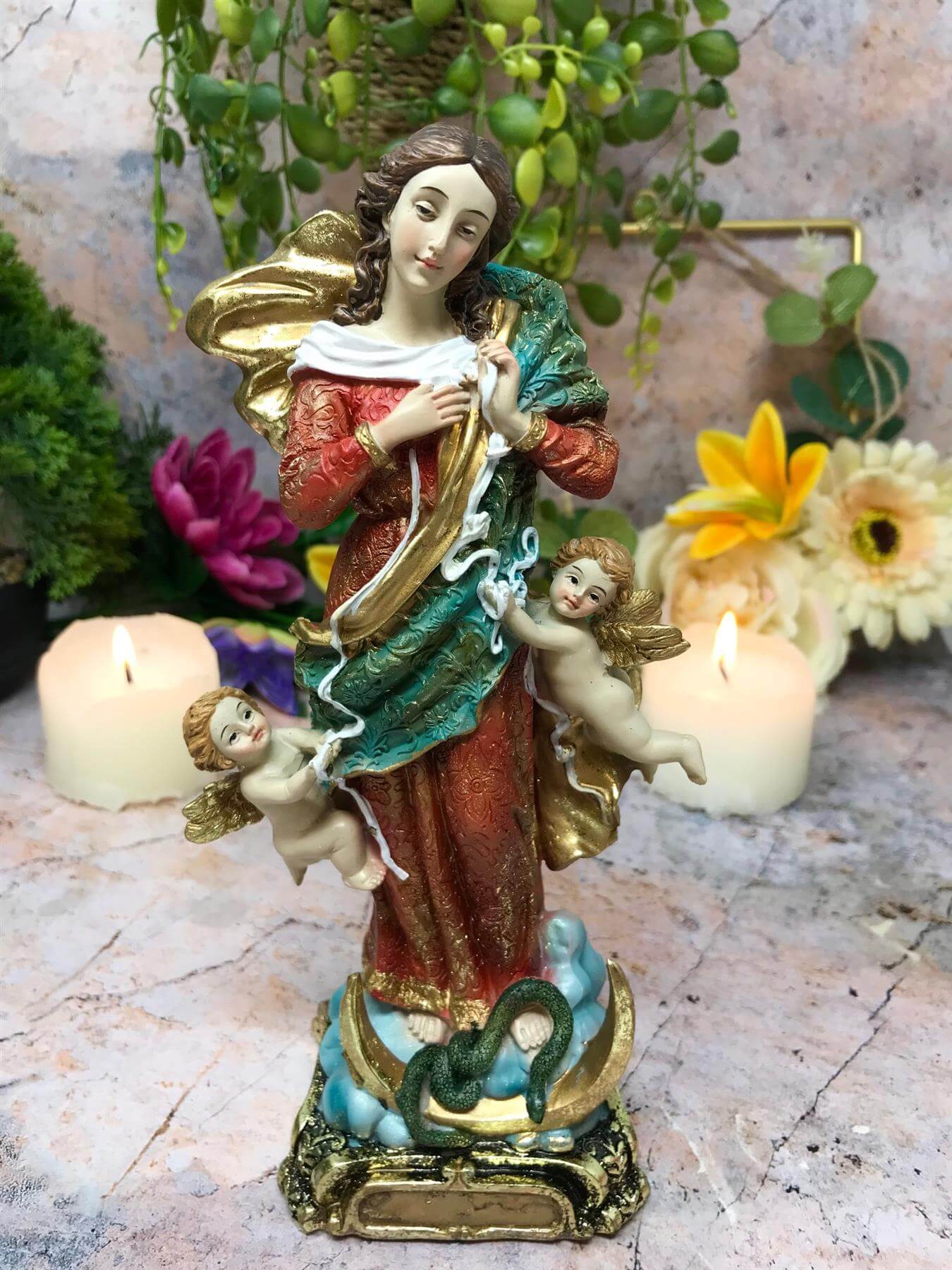 Virgin Mary Our Lady Untier Of Knots Sculpture Statue Religious Ornament-Osiris Craftworks