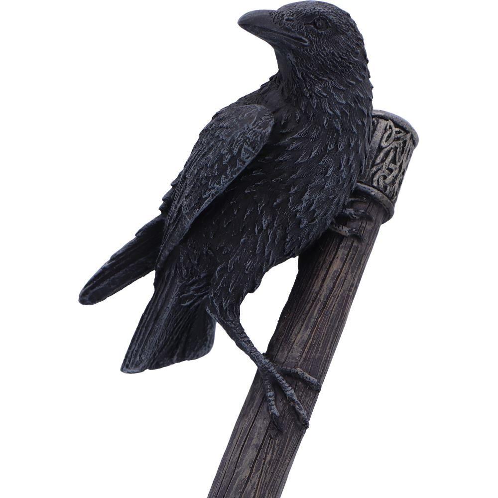 Thor's Hammer with Raven Viking Figurine Norse Mythology Valhalla Statue 23cm