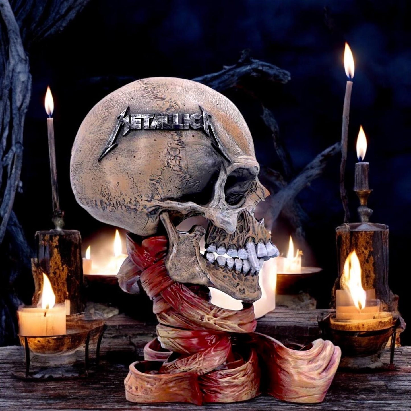 Metallica Pushead Skull 23.5cm - Officially Licensed Hand-Painted Collectible Figurine