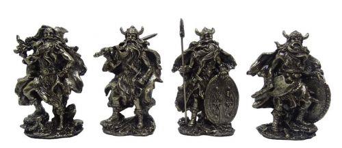 Wikinger Figuren Viking Warrior Figurines - Set of 4 Collectibles
