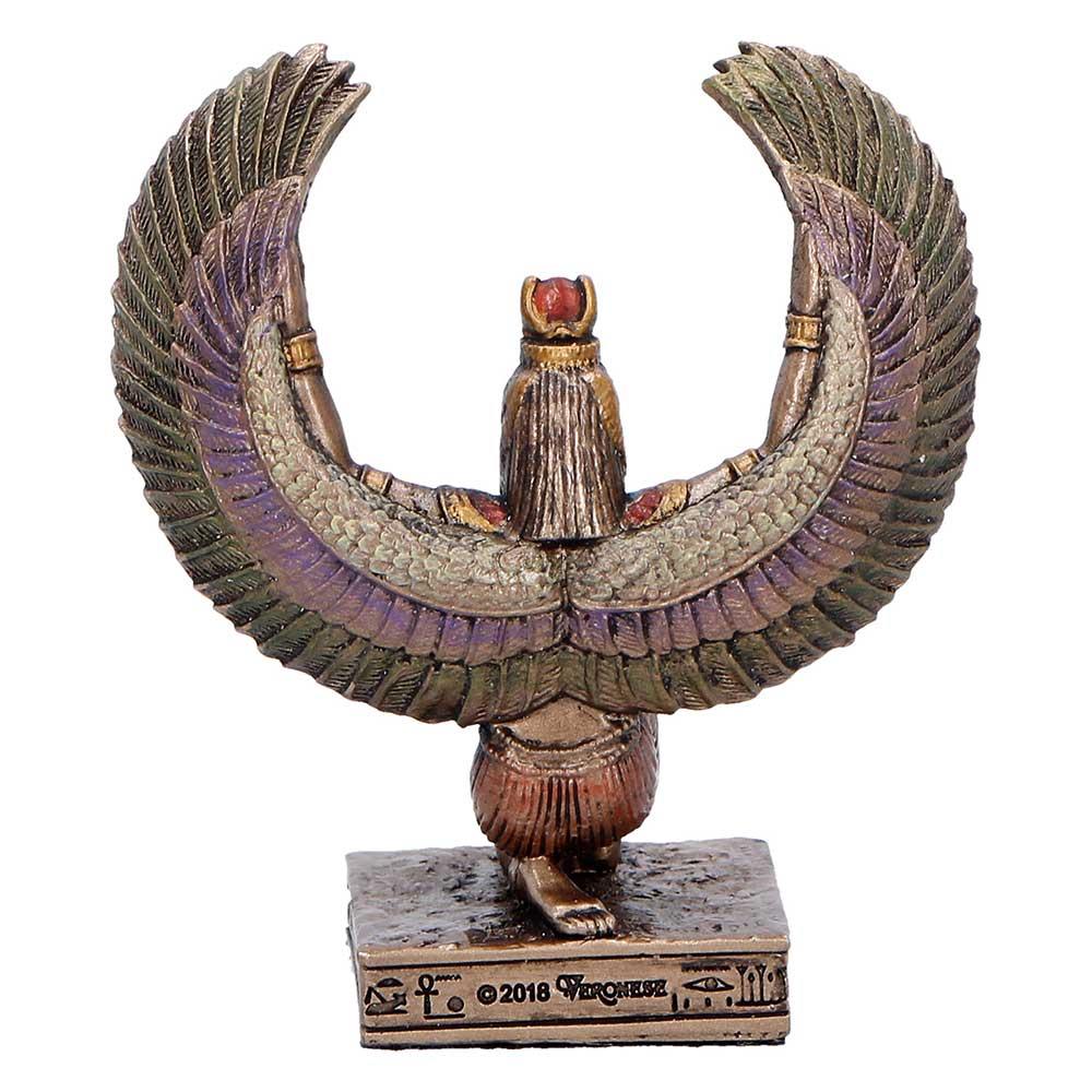 Small Isis Goddess of Magic Figurine Egyptian Mythology Winged Collectible Decor