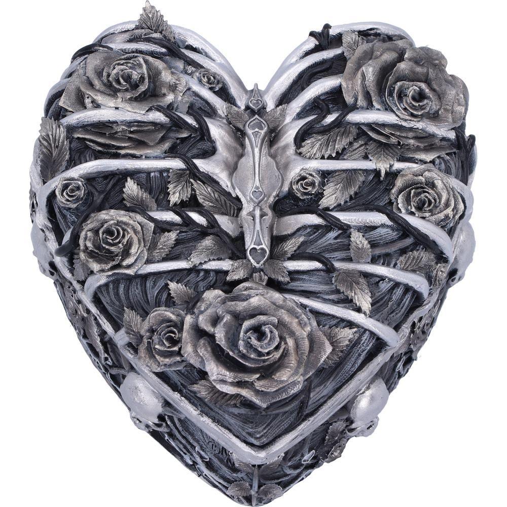Gothic Caged Heart Trinket Box Fantasy Keepsake Ornament