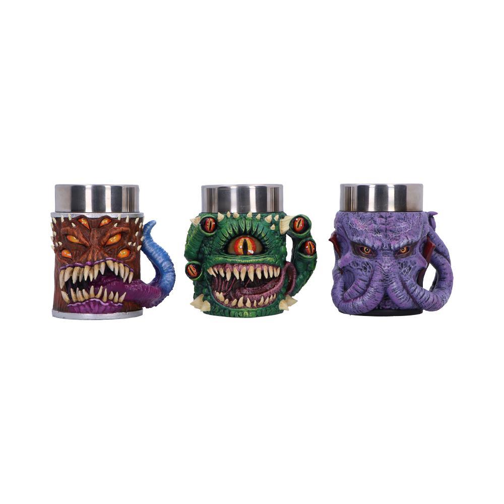 Dungeons & Dragons Mini Monster Tankards Set Mimic Spectator Flayer Collectible