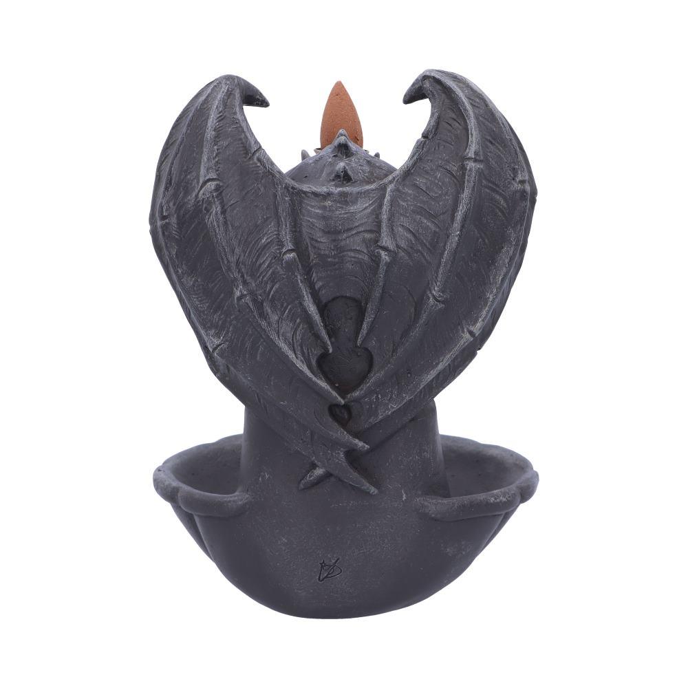 Dark Gargoyle Incense Cone Burner Gothic Backflow Smoke Tower Horror Statue