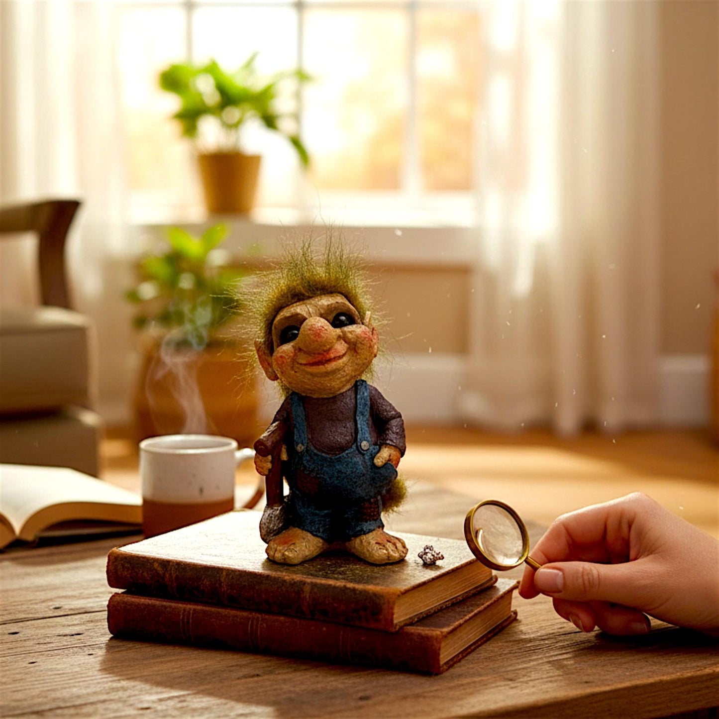 Mythical Troll & Tool Figure Nordic Resin Ornament Fantasy Home Collectors Gift