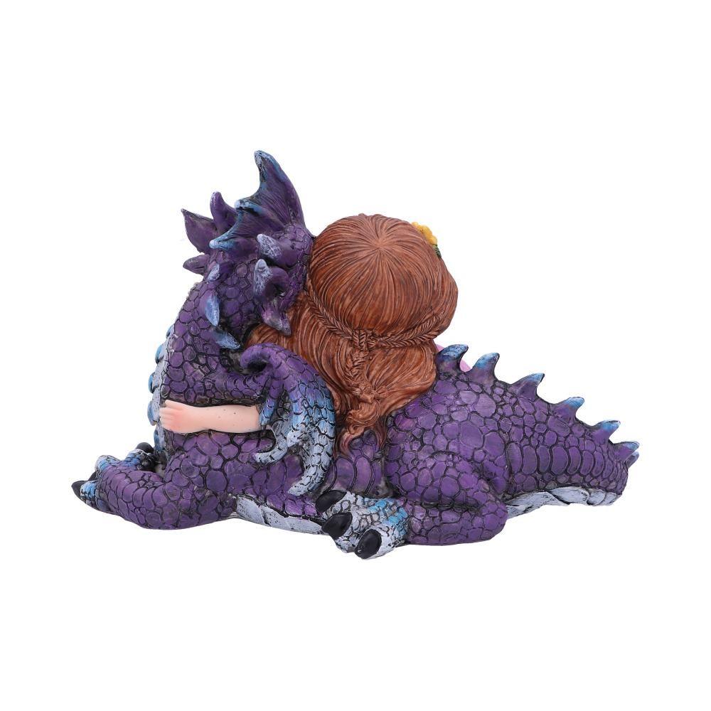 Cute Fairy and Purple Dragon Figurine Fantasy Statue Home Decor Ornament 15cm