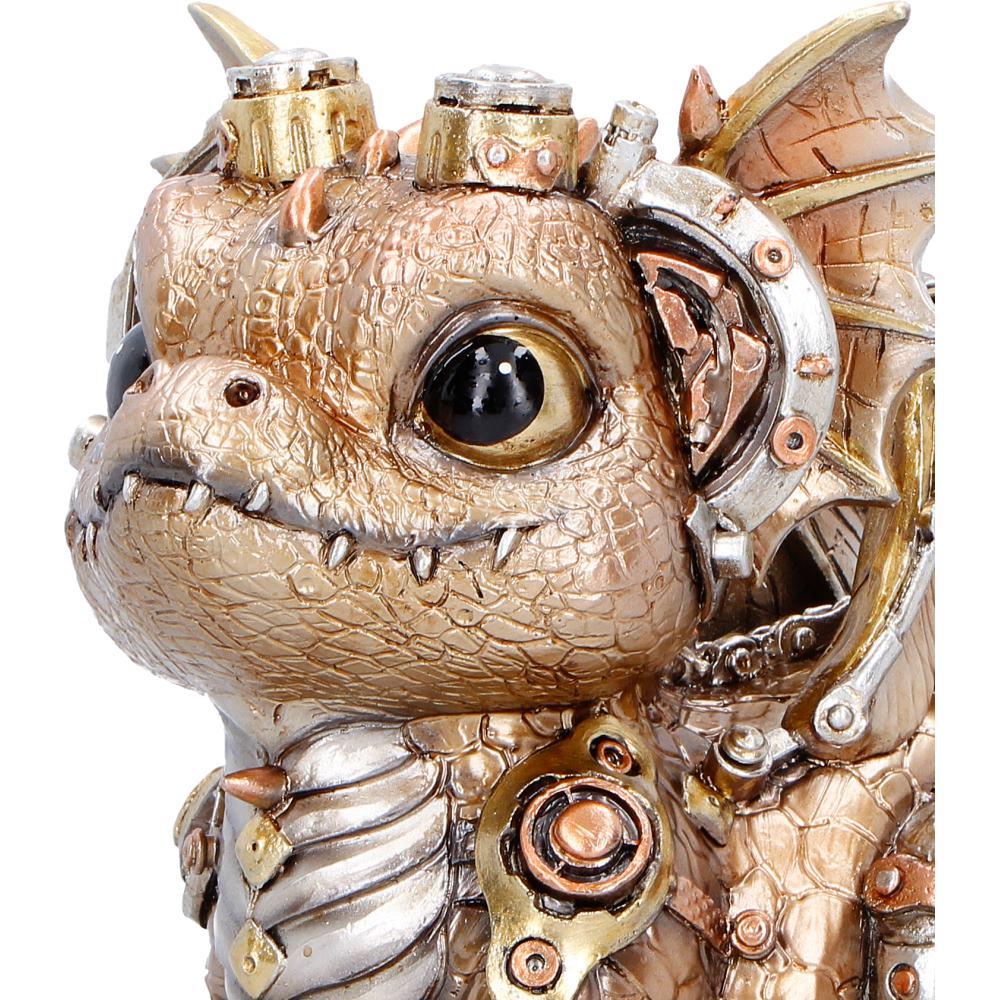 Mechanical Dragon Statue Steampunk Ornament Fantasy Creature Collectors Display Piece
