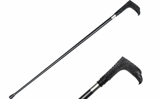 Black Eagle Handle Cane 92cm | Cosplay Prop Staff for LARP, Costume, Theatre & Display