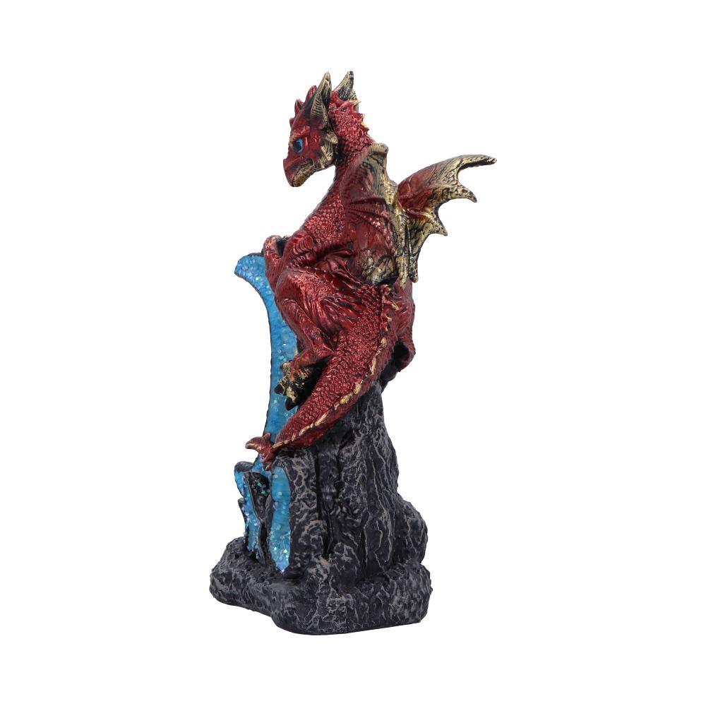 Crescent Moon Dragon Statue Fantasy Figurine Gothic Mythical Creature Art Decor