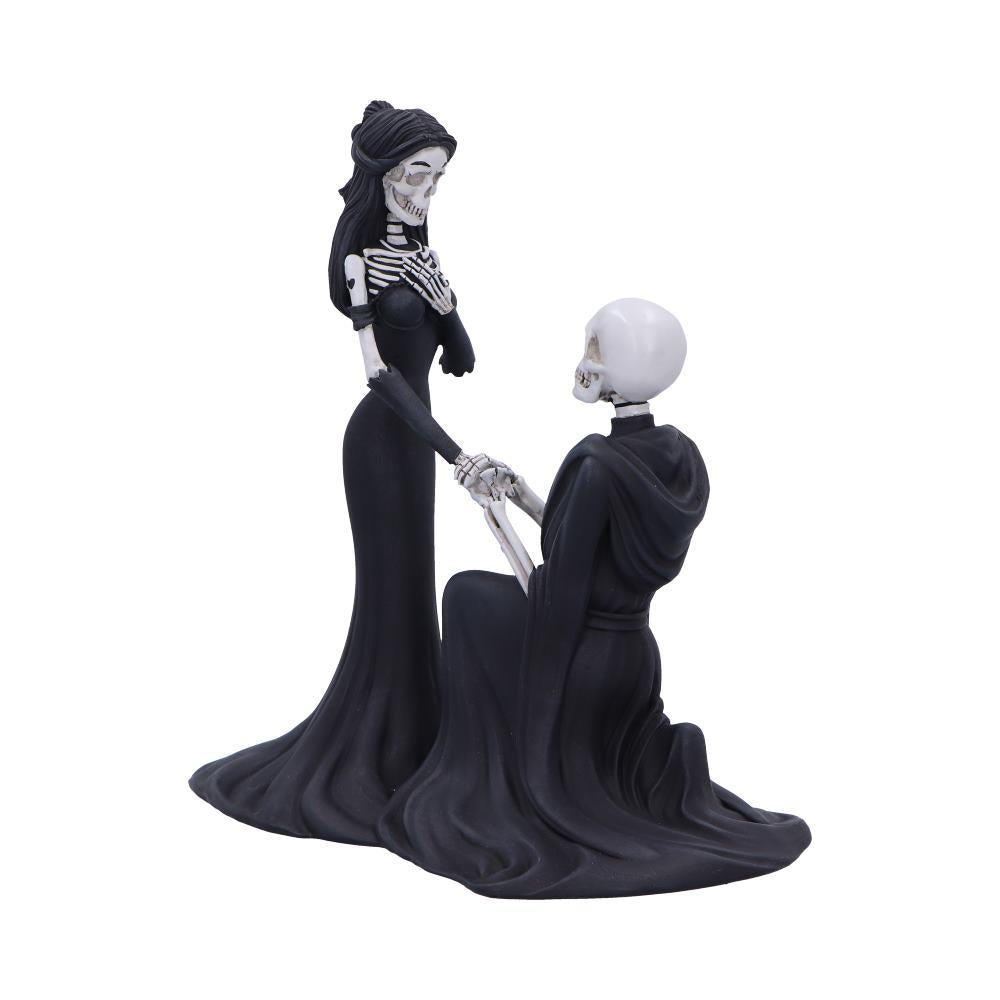 Gothic Skeleton Engagement Figurine Macabre Proposal Fantasy Romance Statue