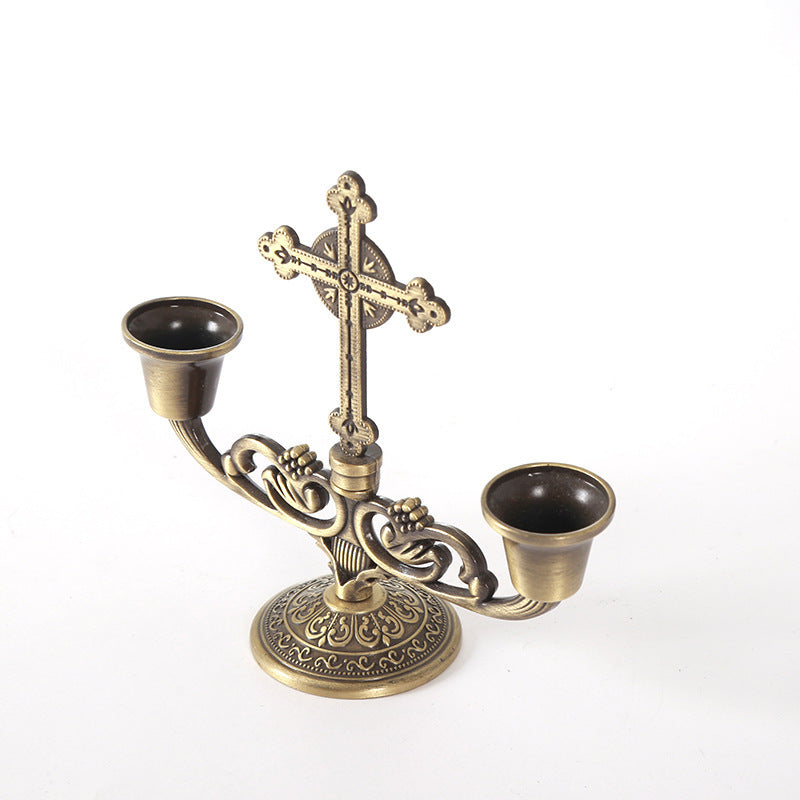 Catholic Sacred Candle Holder Cross Ornament