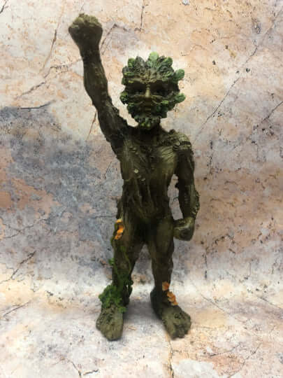 Enchanted Forest Green Man Statue | Nature Spirit Resin Figurine | Mythical Woodland Decor | Eco-Friendly Home Accent