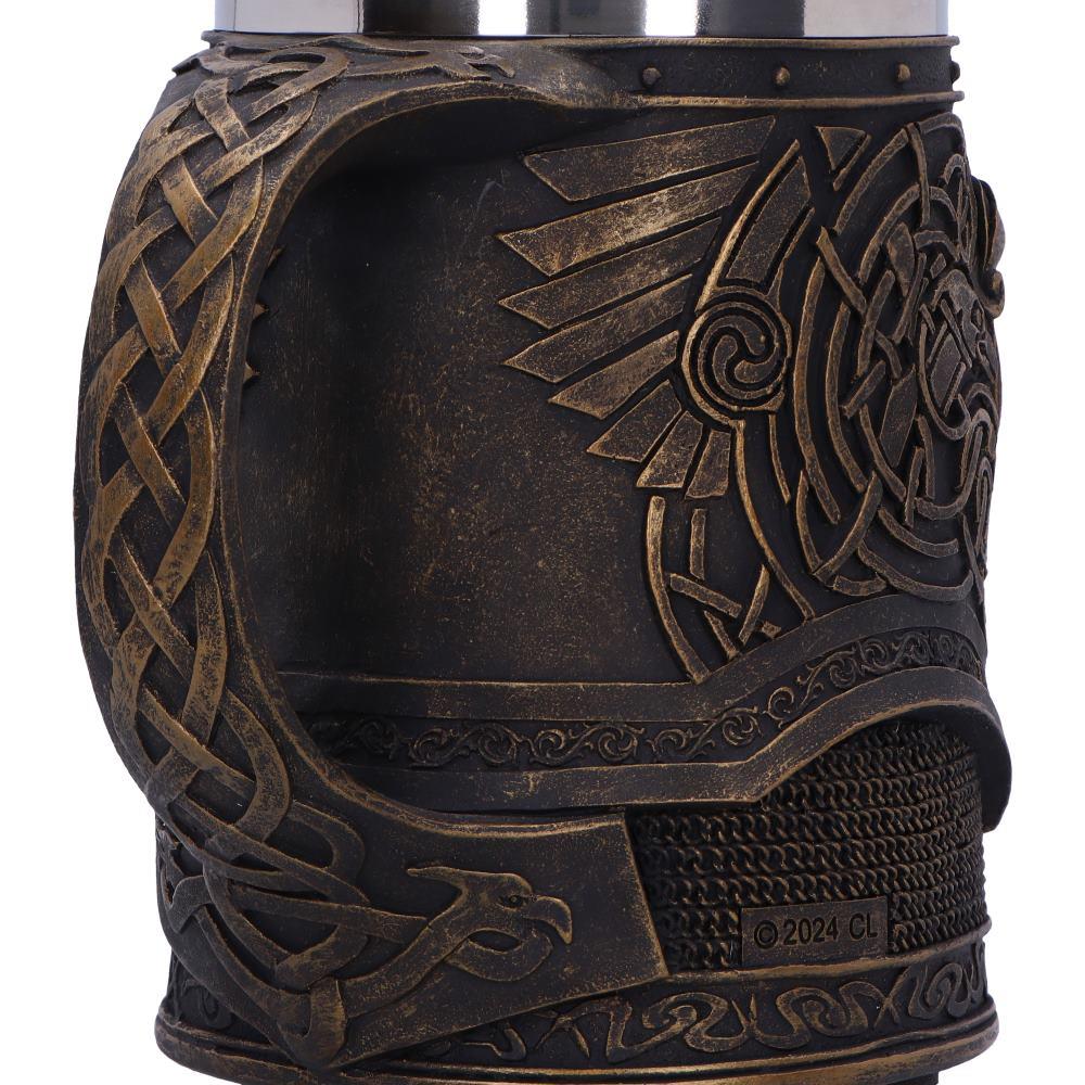 Norse Odin Tankard Viking God Drinking Mug Mythology Valhalla Collectible