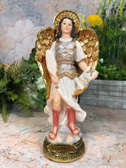 Archangel Gabriel Statue Religious Figurine Sculpture Ornament Angel of Revelation