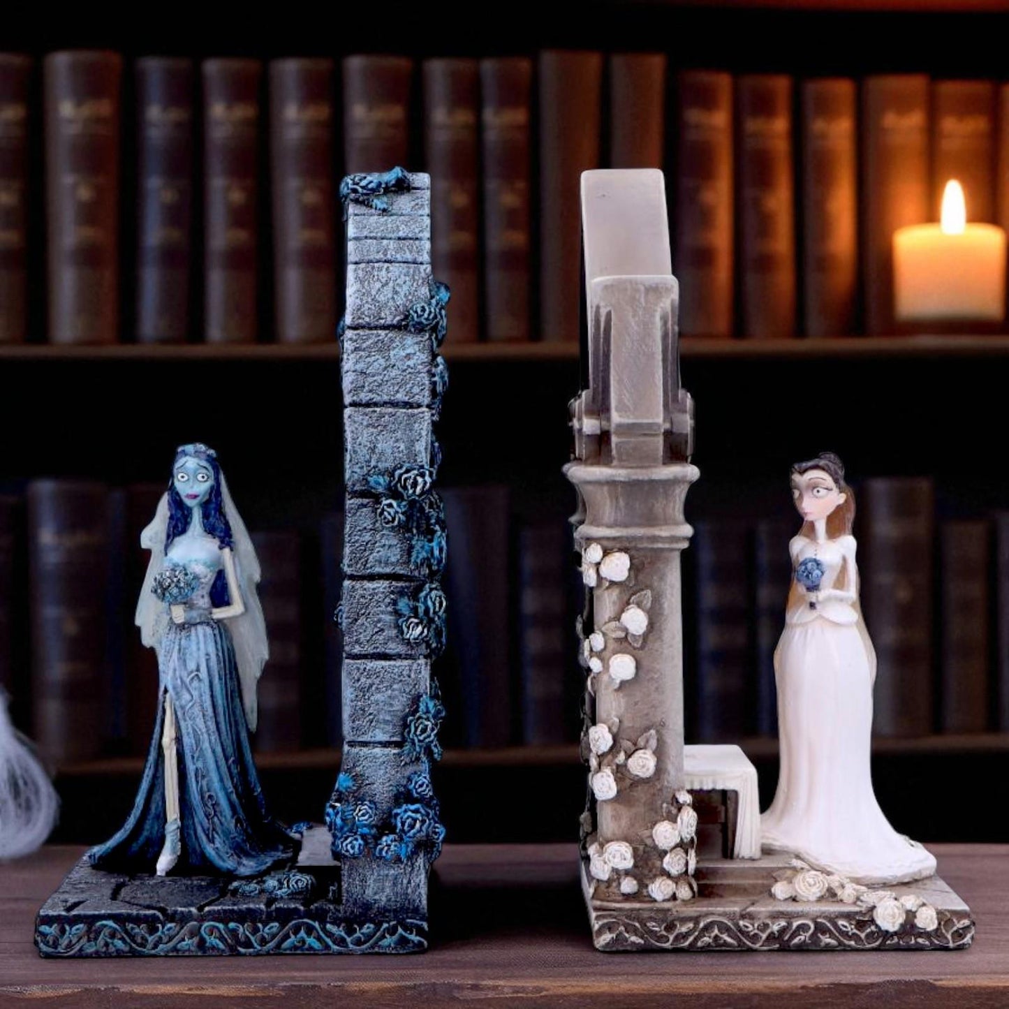 Corpse Bride Emily & Victoria Bookends Official  Collectible Statues Gothic Horror