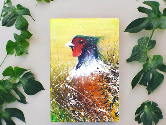 Vibrant Pheasant Ceramic Picture Tile Wildlife Art by R. Fathers 300 x 200 mm Wall Decor Nature Lover Gift Colourful Bird Artwork-Osiris Craftworks