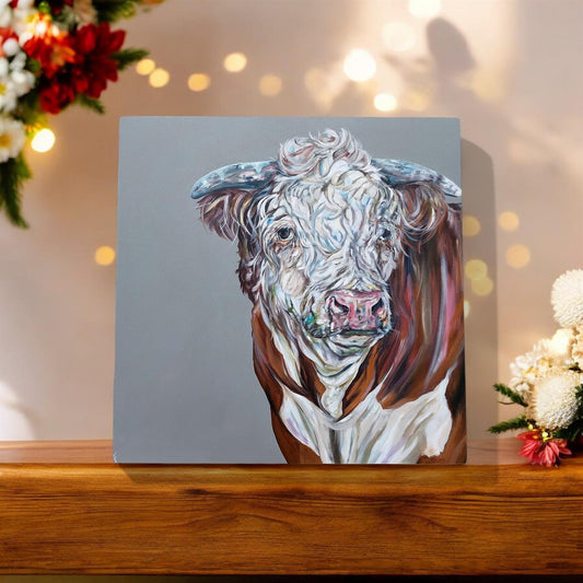 LOAD OF BULL Ceramic Art Tile by Sam Fenner 20X20 cm - Ready to Hang, Comes with Gift Box