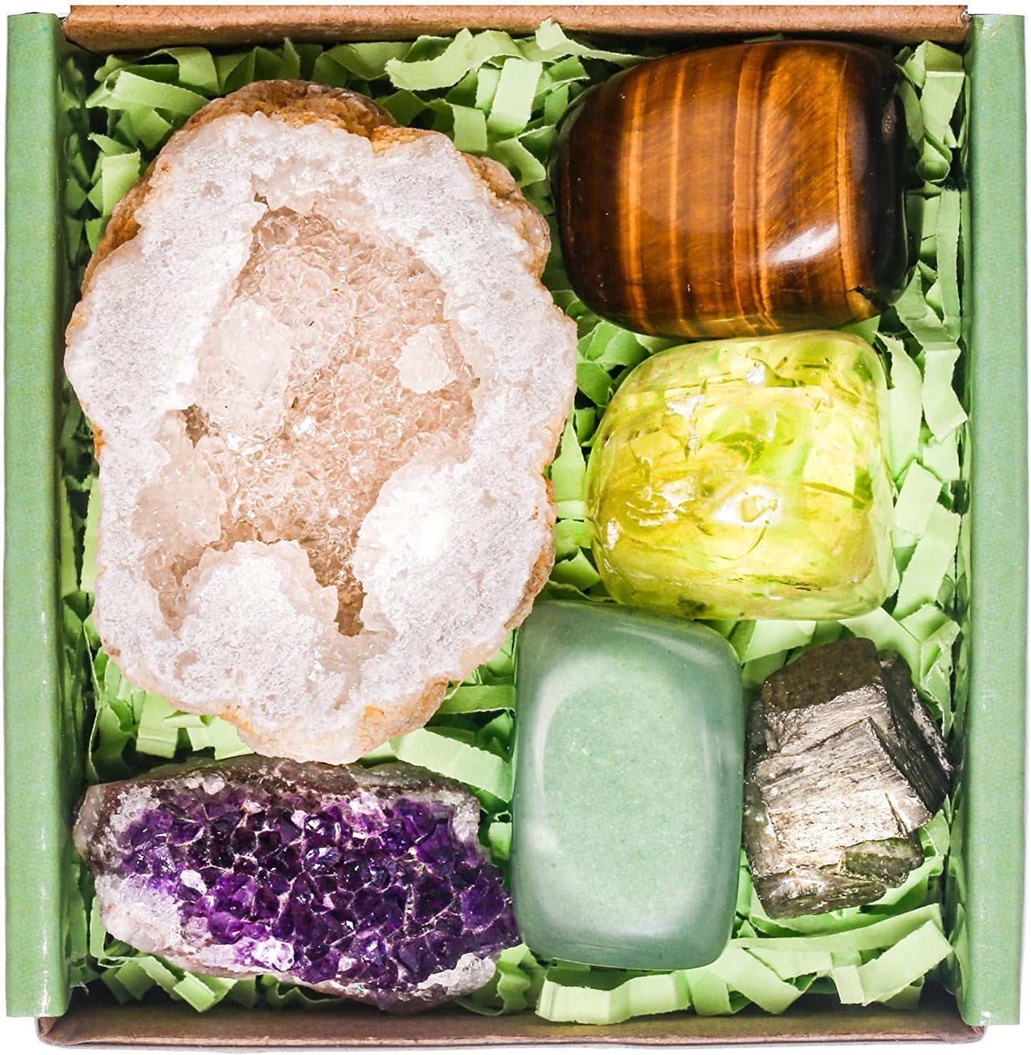 23 Piece Natural Crystal Stone Set Gift Box