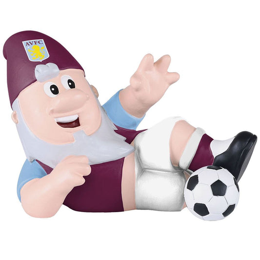 Aston Villa FC Sliding Tackle Gnome Team Mascot Figurine Football Fan Ornament