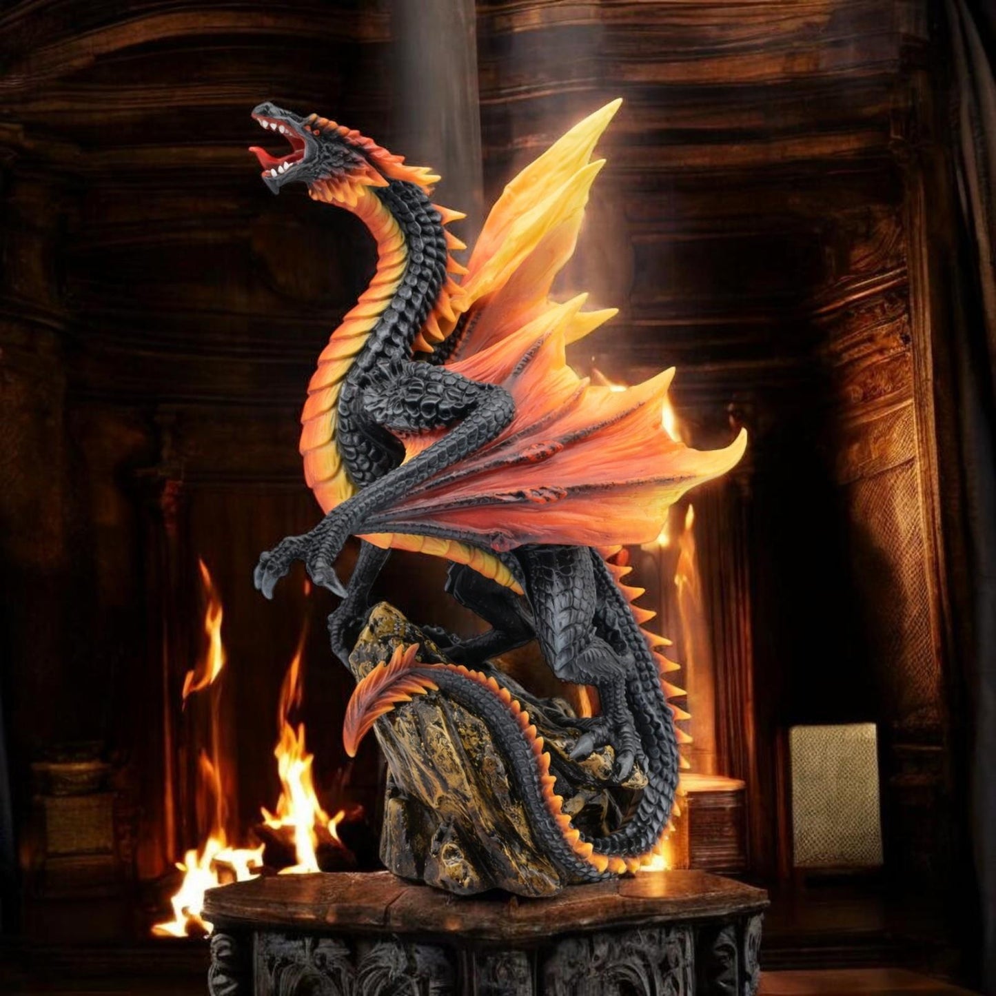 Fantasy Dragon Ornament  Statue Mythical Creature Collectible Display Figure