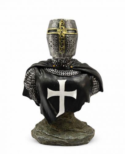 Dark Knight Templar Bust Crusader Helmet Medieval Gothic Warrior Ornament
