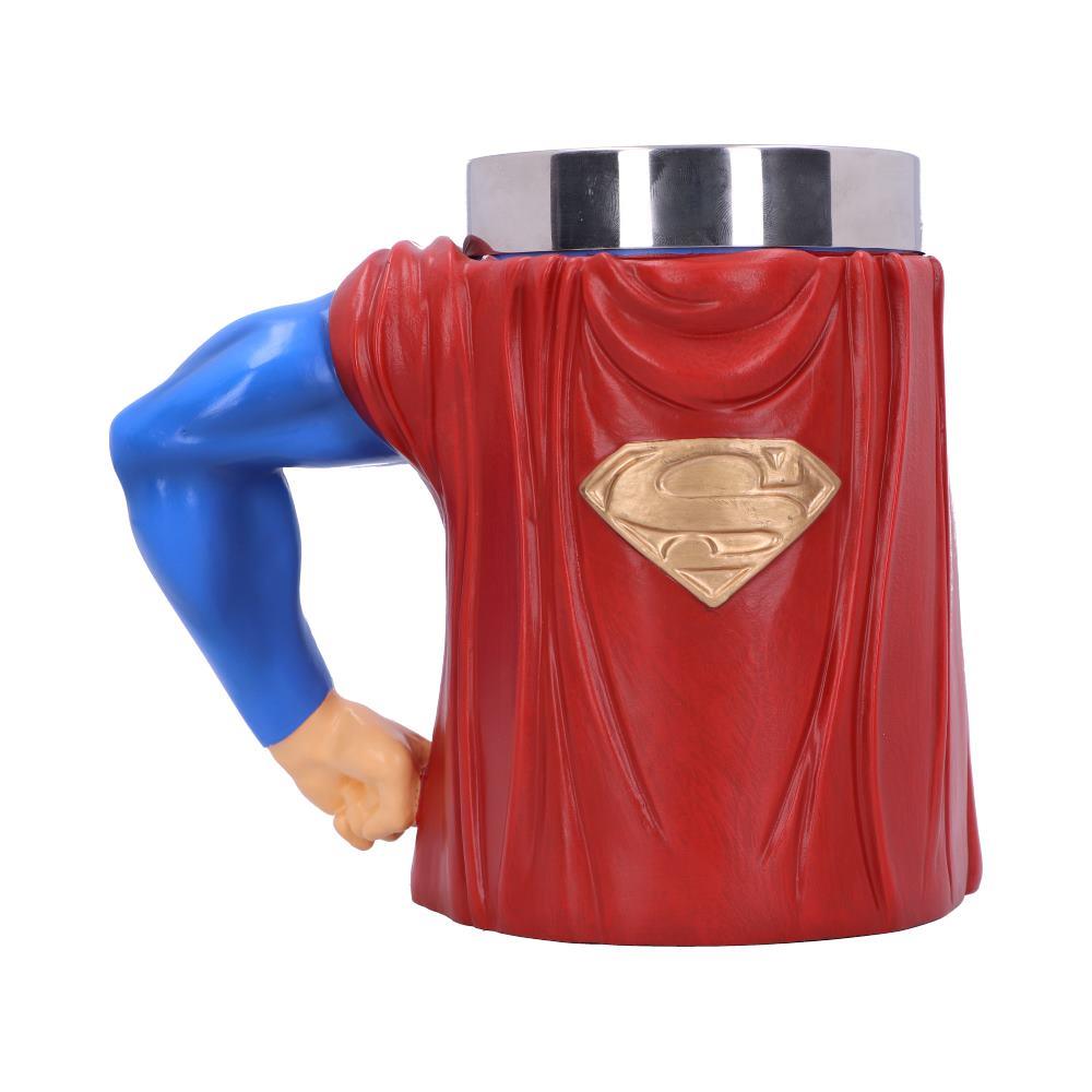 Official Superman Tankard DC Comics Mug Hero Chest Drinkware with Cape Gift
