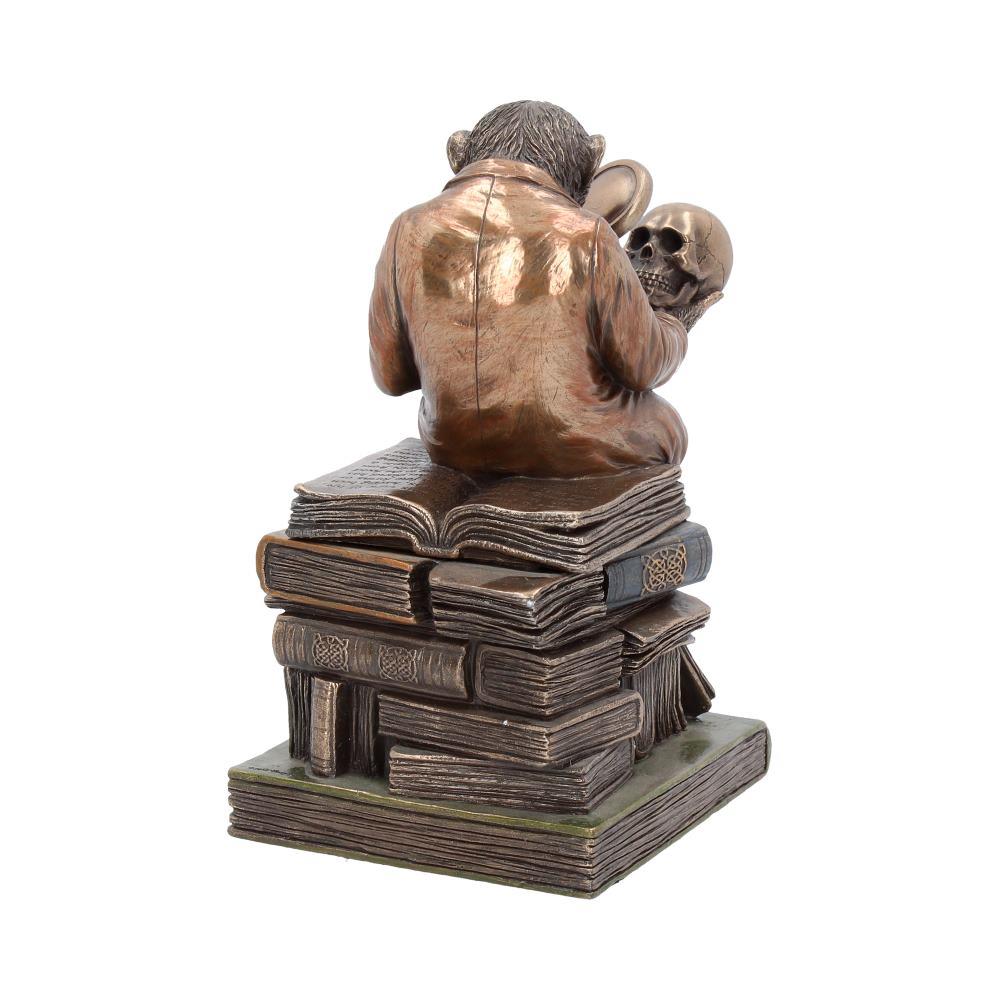 Evolution Theory Chimp Ornament Darwin Scholar Statue Bronze Scientific Display