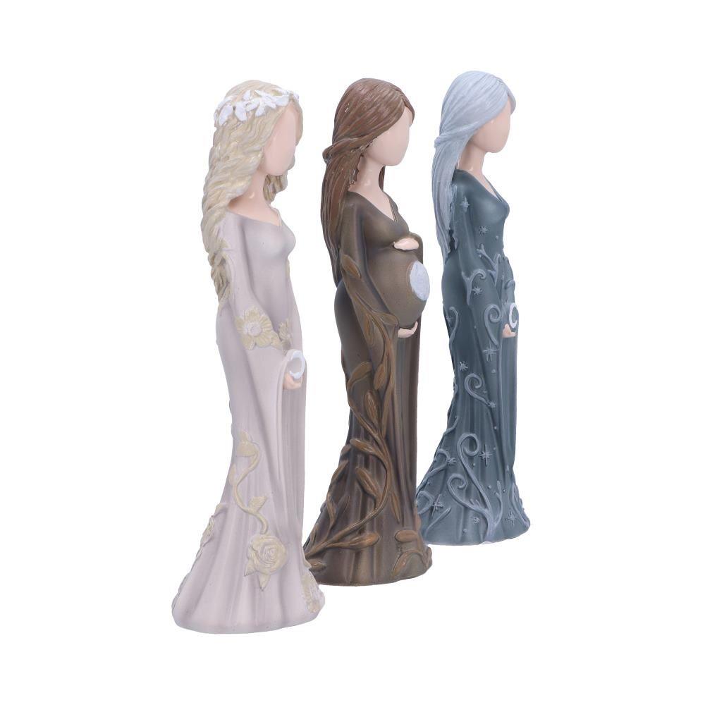 Wiccan Maiden, Mother & Crone Figurines Set 15cm Triple Goddess Statues Spiritual Altar Decor