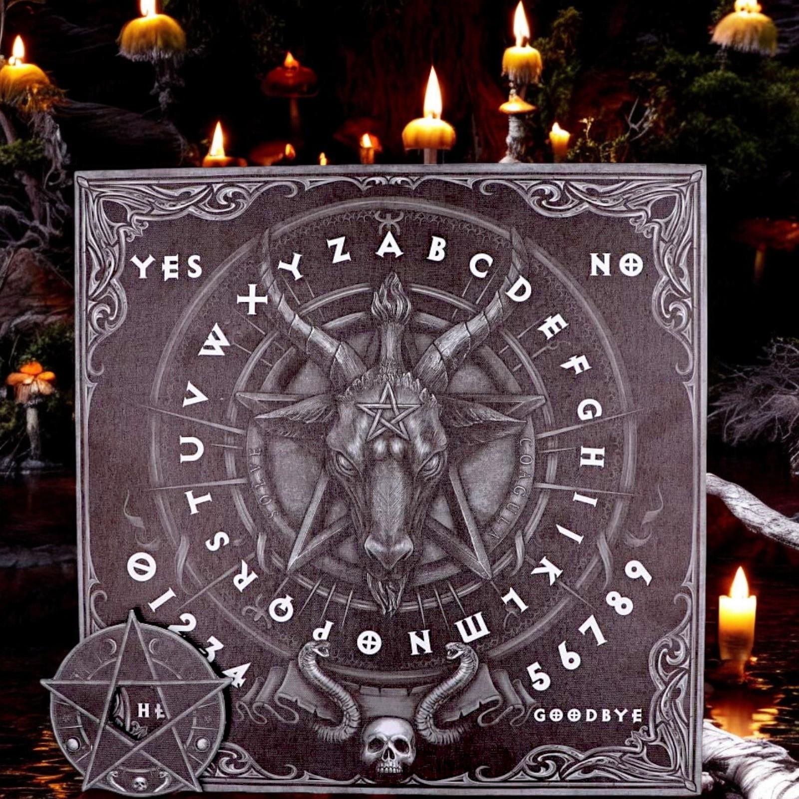 Gothic Baphomet Spirit Board - 38.5cm Wood Ouija Board