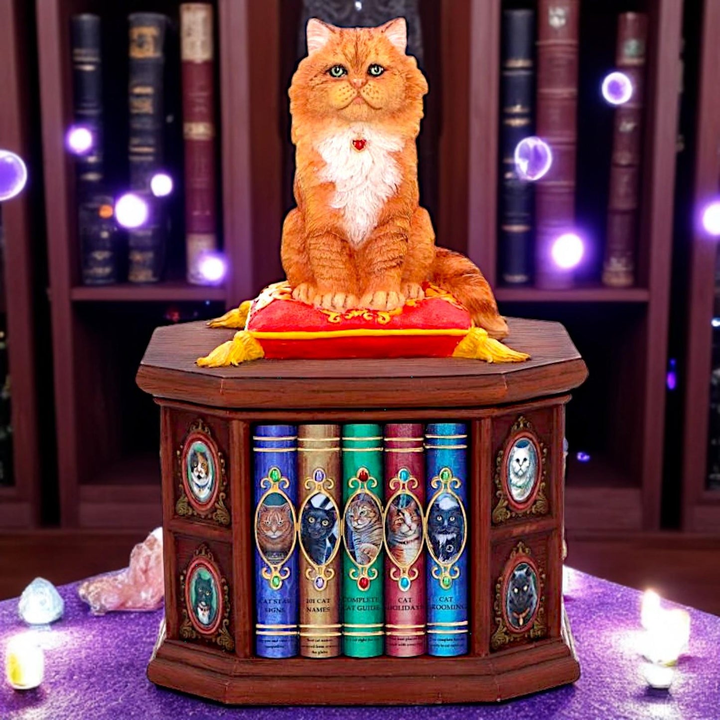 Mad About Cats Storage Box Bookcase Figurine Wiccan Alter Fantasy Ornament