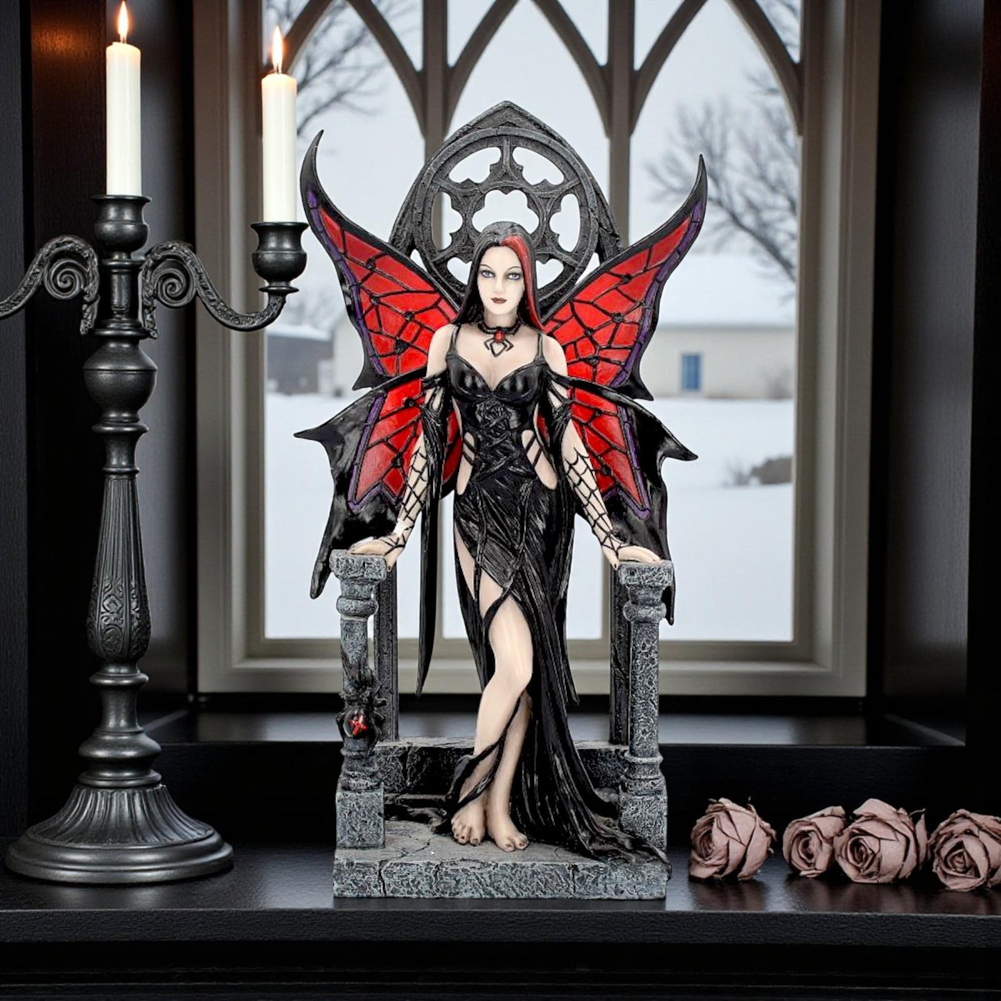 Aracnafaria Fairy Anne Stokes Gothic Spider Queen Figurine Dark Fantasy Statue