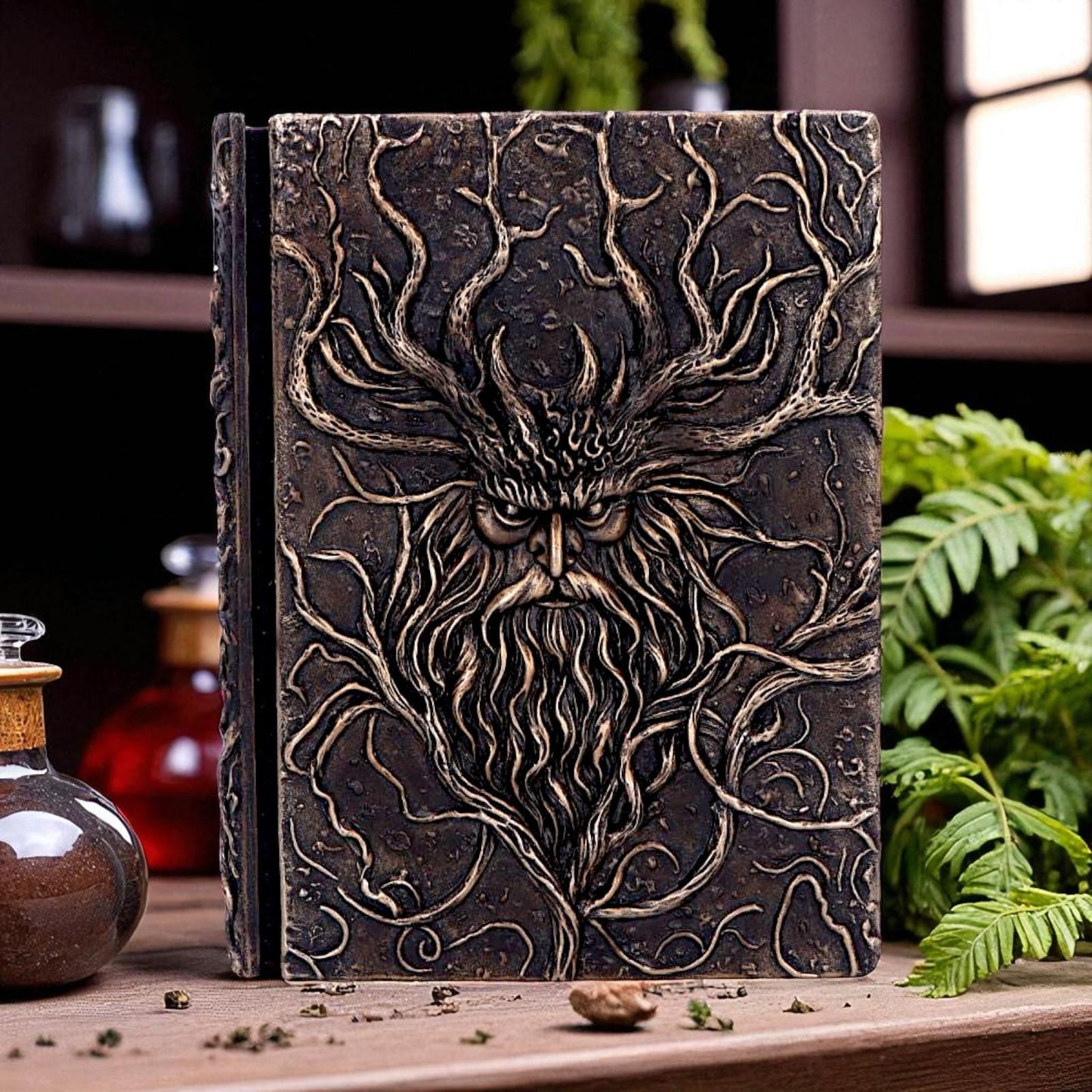 Mystical Green Man Journal Forest Spirit Spell Book Wiccan Pagan Witchcraft