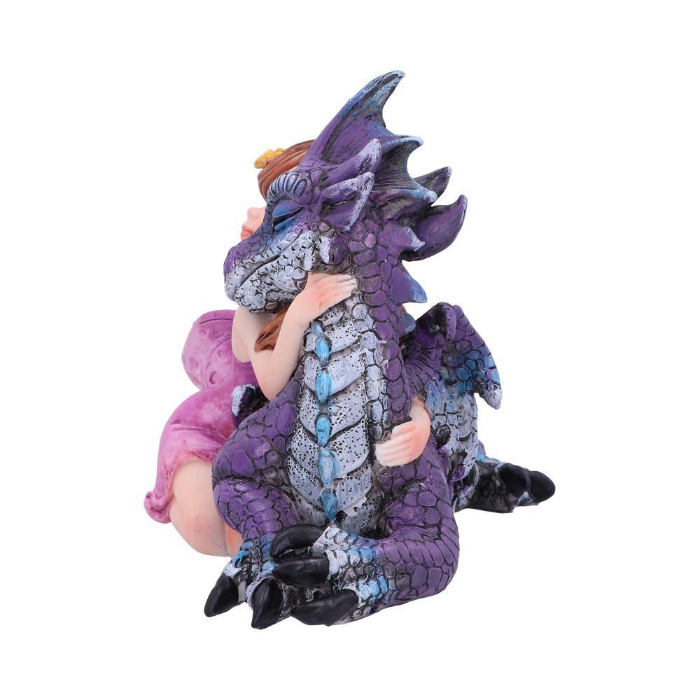 Cute Fairy and Purple Dragon Figurine Fantasy Statue Home Decor Ornament 15cm