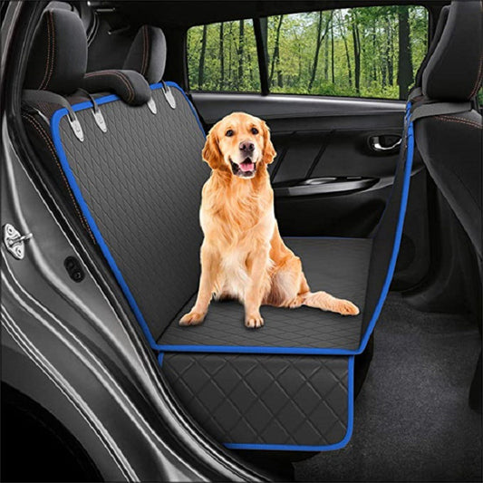 Dog Car Seat Cover with Mesh View & Zipper - Waterproof Pet Hammock with Safety Protector, Rear Back Seat Mat with Pocket for Travel, Fits Cars and SUVs-Osiris Craftworks