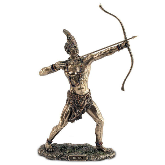 Veronese Design Bronzed Finish Ochosi Divine Hunter Orisha Statue