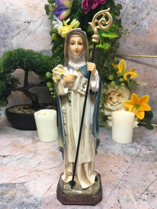 Saint Beatrice Statue Catholic Sculpture Religious Santa Beatriz Beatrix Ornament Figurine