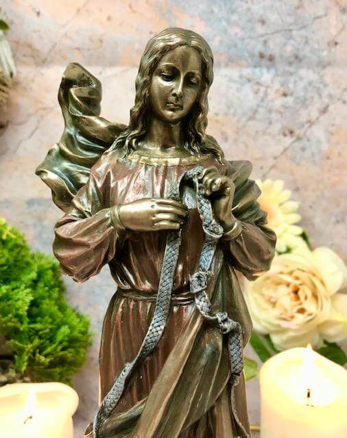 Osiris Trading UK Bronze Effect Virgin Mary Our Lady Untier Of Knots Sculpture Statue Religious Ornament