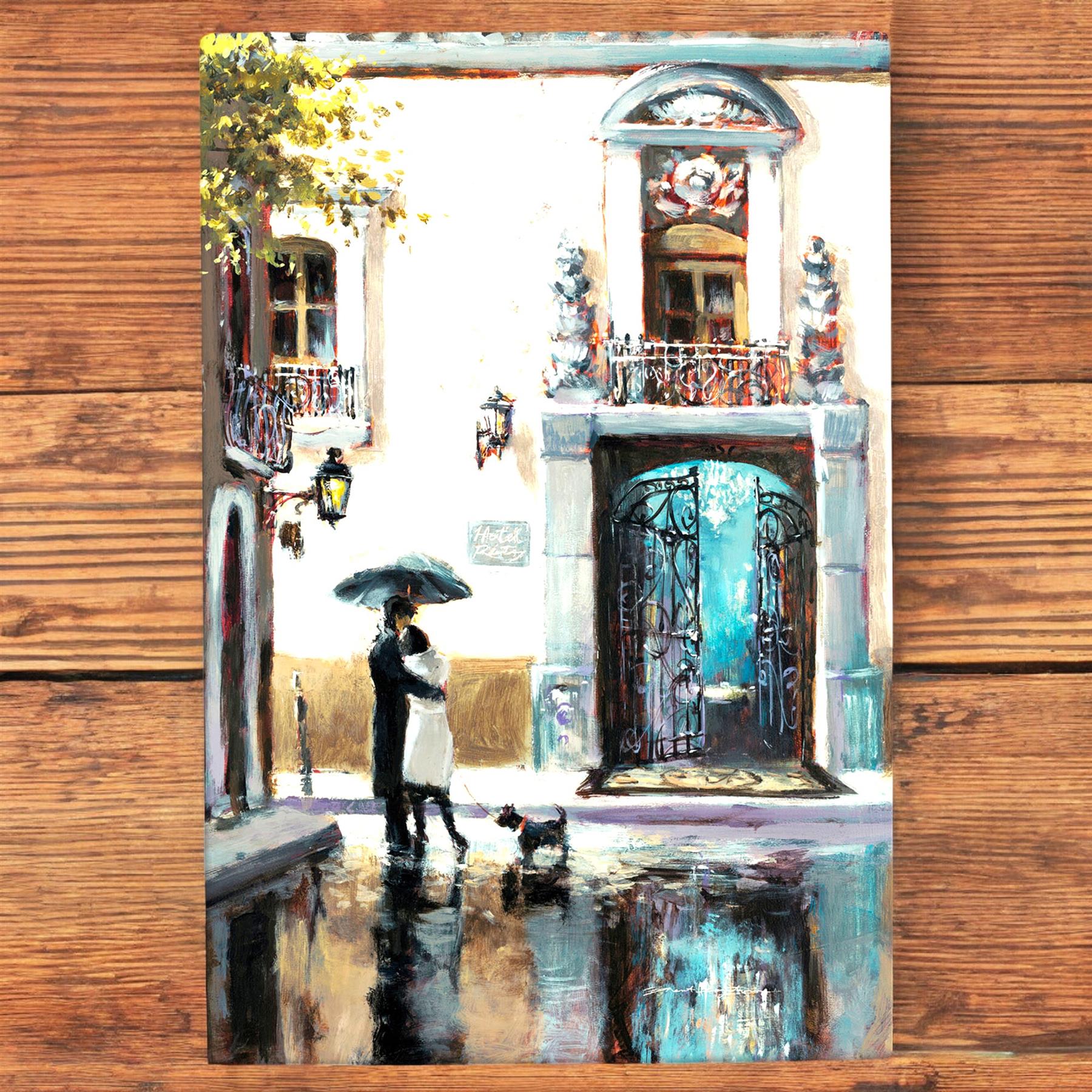 Boulevard Hotel Ceramic Art Tile by Brent Heighton - 30x20cm | Wall Decor | Ready to Hang-Osiris Craftworks