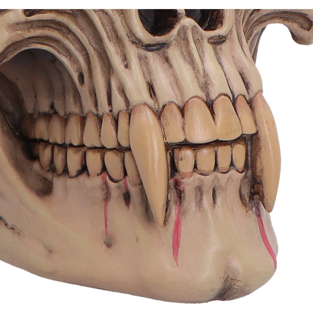 Gothic Dracula Skull Ornament Vampire Fangs Horror Macabre Collectible Decor