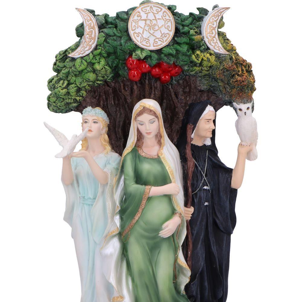 Maiden, Mother, Crone Painted Triple Goddess Figurine 26cm Wiccan Pagan Decor