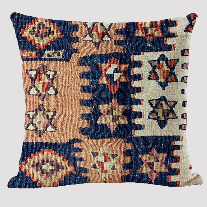 Bohemian Linen Pillow Ethnic Style