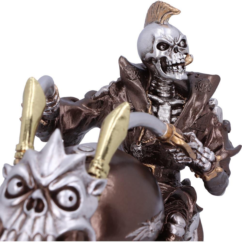 Steampunk Skeleton Motorbike Figurine Gothic Rider Statue Fantasy Horror Ornament